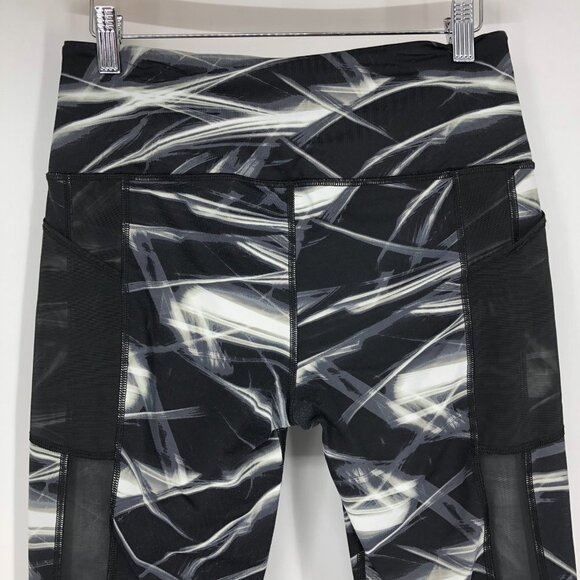 Victoria Sport Athletic leggings in Black with White Streaks Accent Size M - Picture 9 of 13